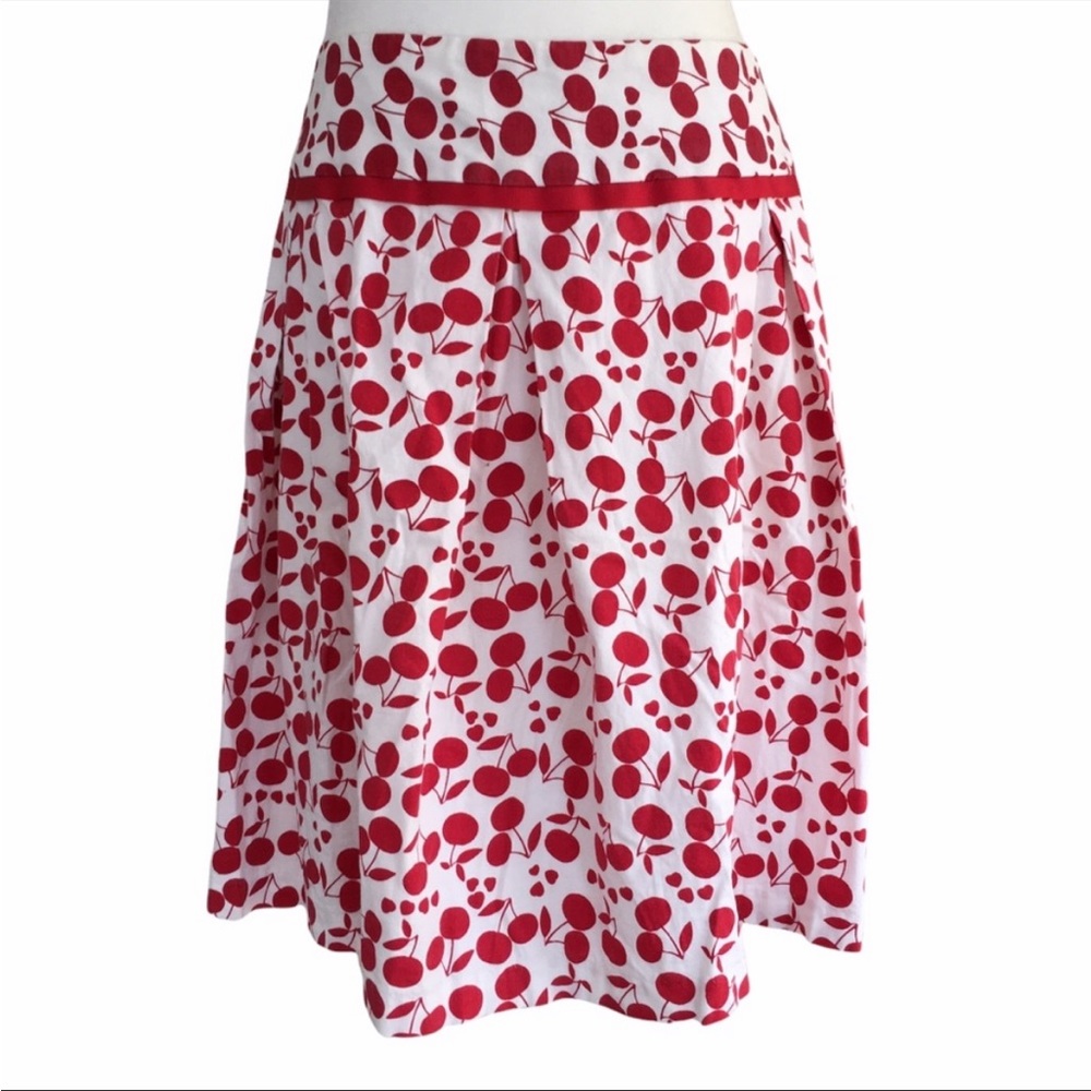 torrid White Skirt with Red Cherry Print